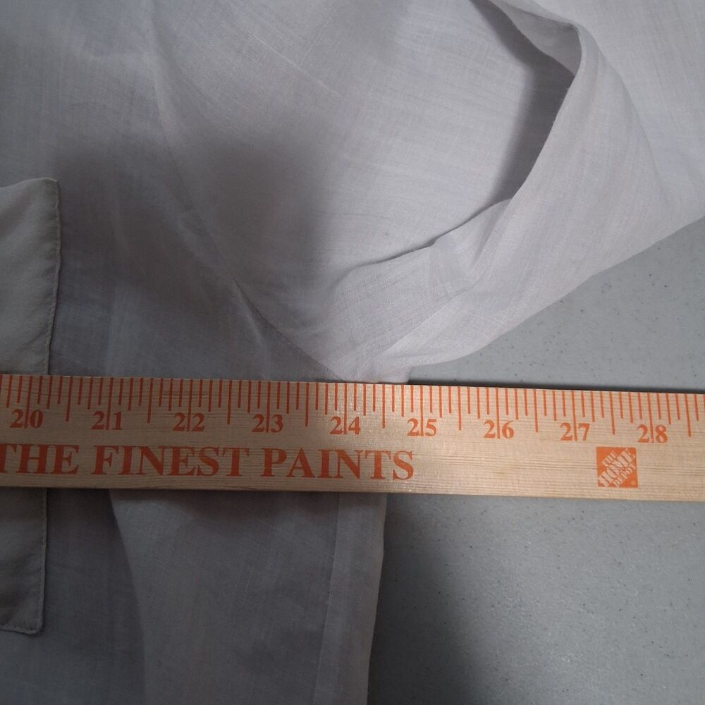 Sheer Light Gray Ramie Blouse Silk Cuffs Joseph Minimalist Top Sz 42 (US 10-12) - Picture 13 of 15